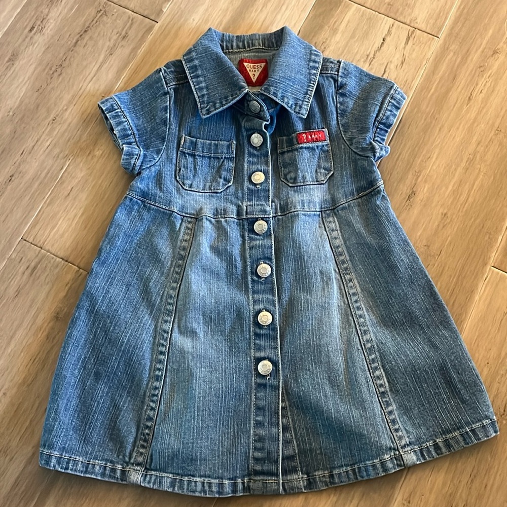Guess Baby Jean Dress Snap Front 6-9 Months